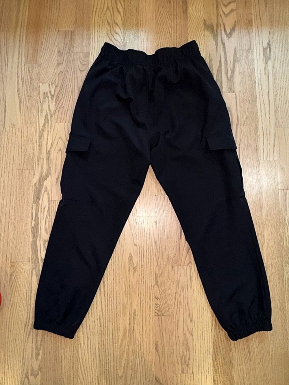 Calia Black Woven Cargo Pocket Jogger Pants Size M